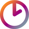 DACH - EXN - Icon - Time Schedule - purple orange silver DACH - EXN - Icon - Time Schedule - purple orange silver